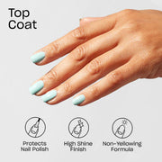 OPI Nail Lacquer Top Coat | Clear Nail Polish Top Coats | Classic, Quick Drying, High Shine, Gel-like Volumizing, & Matte Finish | Chip Resistant, High-Gloss, Long Lasting