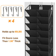 UVIAHOMI 20-30 Pairs Over the Door Shoe Organizer, 10-Tier Door Shoes Rack