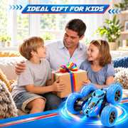 Remote Control Car, RC Cars Toys for Kids Ages 6-12, 2.4GHz RC Stunt Truck with 360° Double-Sided Flips, 4WD Off-Road Racing, Christmas Birthday Gifts for 3 4 5 6 7 5-7 6-8 8-10 Year Old Boys Girls