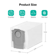 roborock 6 Packs Disposable Dust Bags for Saros 10R, Saros Z70, Saros 20, Qrevo Edge 3 Pro, QV 35A, Qrevo CurvX, Qrevo Curv 2 Flow, Qrevo S Pro, Qrevo 2 Pro, Saros 20 Sonic, S8 Max Ultra & RDS