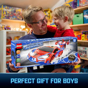Qumcou Spider-Themed Toys for Boys 3-8,1:16 Transforming Remote Control Car | Easy 2.4GHz Controls, One-Button Transforming RC Cars.Shining Red Blue Light,360° Spins for Indoor Play.Fun Gift for Boys