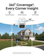 eufy Security eufyCam C37, Solar Cameras Wireless Outdoor,2K Resolution | 360° Pan & Tilt AI Tracking, Human/Pet/Vehicle Detection, Flexible Solar Panel, Color Night Vision, No Monthly Fee