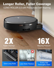 ECOVACS DEEBOT T90 PRO Omni Robot Vacuum and Mop, 30000Pa Blast Suction | TruEdge Instant Self-Cleaning OZMO Roller, PowerBoost Charging, Triple Lift Carpet Care, ZeroTangle for Pet Family,YIKO Agent