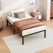 Hafenpo 14 Inch Twin Bed Frame, Under Bed Storage, Black | Sturdy Metal Platform Twin Size, No Box Spring Needed, Heavy Duty, Easy Assembly, Strong Bearing Capacity