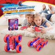 Excitobo Remote Control Car,RC Cars Boys Toys for 3 4 5 6 7 8 9 10 11 12 Year Old Boy Double Sided 360°Flip 4WD Rechargeable Drift RC Race Car Birthday Gifts Easter Basket Stuffers for Kids Age 3-12