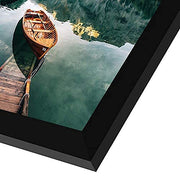 Americanflat 12x18 Picture Frame - Engineered Wood - Black | Shatter-resistant glass, hangs vertical or horizontal, sawtooth hangers included, fits photos, posters and art