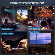 FUDONI Projector with 5G WiFi & Bluetooth, Native 1080P 18000L Portable | Compact Outdoor Movie Projector, Home Theater, Built-in Speaker, HDMI USB AV, Works with Firestick, Laptop, iOS, Android, PS5