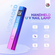 SAVILAND U V Light for Gel Nails, Mini Handheld U V LED Nail Lamp, 12W | 10s Flash Cure Lamp, 400mAh USB Rechargeable Battery, 3-Timer Setting, LED Display, Cordless, Portable, Home and Travel Use