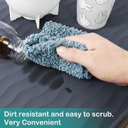 URMONA Waterproof Silicone Under Sink Mat, 31 x 22 in, Flexible Shelf Liner | Dark Grey, Pet Food Mat for Dog Bowls, Cat Litter Mat, Cabinet and Counter Protector for Kitchen and Bathroom, Easy to Clean.