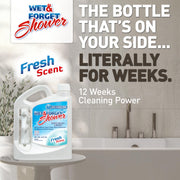 Wet & Forget Shower Cleaner Spray, No Scrub, Fresh Scent, 64 Fl Oz | No-scrub, no rinse, bleach-free, weekly shower cleaner. Cleans & prevents soap scum & grime; for glass, tile, grout & more