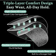 LEYKOSH Extra Short Almond Nail Tips, 216pcs Full Cover Soft Gel, 12 Sizes | 70-grit pre-sanded matte clear tips save filing time, with full-cover soft gel fit for DIY extensions and salon manicures.