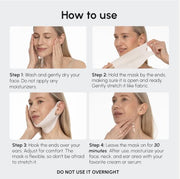 MAREE V Line Lifting Mask - Gold Face Lift Tape & Double Chin Lifting Mask | Collagen mask for neck lifting & tightening, neck wrinkle patches, face lifting tape, chin strap for double chin for women