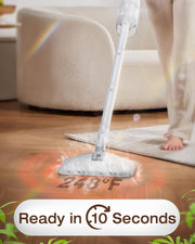 Steam Cleaner, 10-in-1 Detachable Handheld Steam Mop for Multi-Surface | 350ml Tank,10s Heat-Up,248°F Steam Cleaner,2-Level Control,Swivel Head for Carpet,Floor,Tiles,BBQ grill,Car Accessories