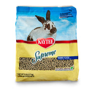 Kaytee Supreme Rabbit Food, Unflavored, 5 lb | Daily balanced nutrition. Bunny food with seeds, grains and pellets. Rabbit pellets, no artificial colors or flavors