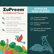 ZuPreem FruitBlend Parrot & Conure Food, Uniform Bird Food, M/L, 3.5 lb | Bird Food Pellets, Real Fruit, Fruit Blend, Conures, African Greys, Caiques, Eclectus, Cockatoos, Medium Large Birds, USA
