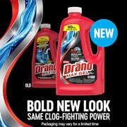 Drano Max Gel Drain Clog Remover & Cleaner, Safe for All Pipes, 80oz 2-Pack