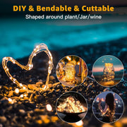 6 Pack Fairy Lights Battery Operated 7ft 20 LED Mini String Lights Twinkle Lights Silver Wire Firefly Starry Moon Lights for Mason Jars Wedding Party Christmas Centerpiece Table Decorations,Warm White