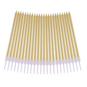 PHD CAKE Gold Long Thin Metallic Birthday Candles, Cake Candles, Birthday Parties, Wedding Decorations, Party Candles, Cake Decorations