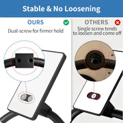 STWWO Hand Towel Holder for Bathroom, Adhesive Round Towel Ring, Black | for Bath RV Kitchen, Self Adhesive No Drill Hole, Easy to Install