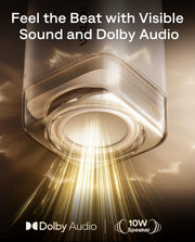 Aurzen BOOM Air Google TV Portable Projector with USB-C Powered, Off-White | Smart Projector with WiFi and Bluetooth, for Outdoor & Home Movie, 4K Supported, Real-Time Focus, Dolby Audio, Flexible Stand