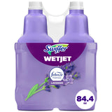Swiffer WetJet Multi-Purpose Floor Cleaner Solution with Febreze Refill, Hardwood Floor Cleaner, Lavender Scent, 1.25 Liter -42.2 Fl Oz (Pack of 2)
