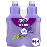 Swiffer WetJet Multi-Purpose Floor Cleaner Solution with Febreze Refill, Hardwood Floor Cleaner, Lavender Scent, 1.25 Liter -42.2 Fl Oz (Pack of 2)