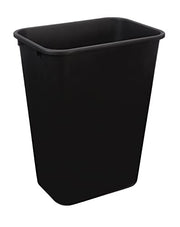 Amazon Basics Rectangular Commercial Office Wastebasket, Easy to Clean, Space-Saving,15.5"L x 11.5"W x 20"H, 10 Gallon, Black
