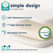 Hiccapop Playard Mattress Pad, Pack and Play Mattress with Carry Bag, 1.25"