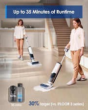 Tineco iFLOOR 5 Breeze Complete Wet Dry Vacuum Cordless Floor Washer, One-Step Cleaning for Hard Floors, Edge Clean, Auto Self-Cleaning, Lightweight & Cordless Design