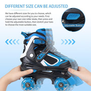 Kids Roller Skates for Boys - Green for Toddler Little Kids Age 4 5 6 7- Adjustable All Light up Wheels Indoor Outdoor Sports Birthday Gift for Son and Grandson