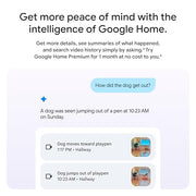 Google Nest Cam Indoor (Wired, 3rd Gen) - Security Camera - 2025 - Snow | 2K video, motion detection, color night vision, 2-way audio, works with Google Home and Gemini, intelligent alerts