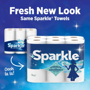 Sparkle Pick-A-Size Kitchen Paper Towels, 6 Double Rolls, 660 Sheets | Strong 2 ply paper towels for kitchen cleanup and everyday messes, high absorbency for soaking up spills and wiping surfaces