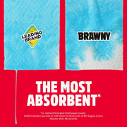 Brawny Tear-A-Square 3-Ply Paper Towels, 6 Double Rolls = 12 Regular Rolls (3 Packs of 2)