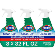 Clorox Clean-Up Multi-Surface Cleaner with Bleach, 32 fl. oz., Pack of 3