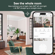 WYZE Cam Pan v3, Indoor/Outdoor Security Camera with 360° Pan/Tilt/Zoom | Vibrant Color Night Vision, IP65-rated, Pan Scan Auto Patrol, 2-way Audio and Privacy Mode, No subscription required.