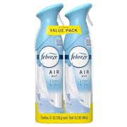 Febreze Air Mist, Air Freshener Spray, Odor Fighting Room Spray, Deodorizer for Home Bathroom Kitchen Office Apartment Dorm Room Classroom, Linen & Sky Scent, 8.1oz (Pack of 2)