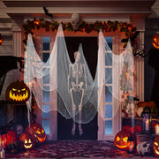 Boao Halloween White Cheesecloth for Craft, 85 x 197 Inch | Cotton Cheese Cloth Roll for Bloody Halloween Indoor Outdoor Decorations, Muslin Gauze Fabric, Netting