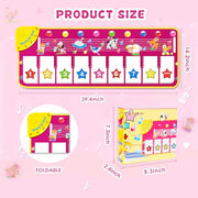 Floor Piano Mat, Toddler Girl Toys Musical Mat, 1 2 3 Year Old Girl Gifts | Keyboard Floor Playmat, 39.5" Electronic Music Animal Sound Touch Play Blanket, Dancing Mat