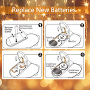 6 Pack Fairy Lights Battery Operated With Timer,2 Remotes,20 LED Warm White | 6.5ft Twinkle Lights,Waterproof Silver Wire Firefly Lights DIY Mason Jar Wedding Party Christmas Centerpiece Table Deco