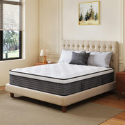 Queen Mattress, 12 Inch Queen Size Hybrid Mattresses in a Box | Medium Feel Foam and Individual Pocket Springs, Fiberglass Free Mattress, Extra Edge Support, Pressure Relief, CertiPUR-US