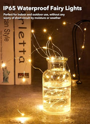 Minetom 6 Pack Battery Operated LED Fairy Lights for Christmas Decor | 20 LED Bulbs, Flexible Silver Wire, Waterproof, Lovely for DIY Crafts Wedding Table Centerpieces Decoration