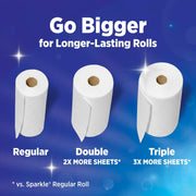 SPARKLE Pick-A-Size Paper Towels, 2-Ply Spirited Prints, 6 Double Rolls | Paper towels 6 pack: strong 2 ply paper towels with Pick-A-Size sheets, 6 double rolls, 660 sheets total