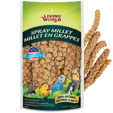 Living World Millet Spray for Birds - 3.5 oz Bag | 100% Natural, Wild-Harvested, Premium Treat - Spray Millet for Budgies, Canaries, Finches, Cockatiels & Other Pet Birds