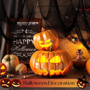 6 Pack Black Halloween Creepy Cloth, 30 x 72 Inch - Yobbai | Stretchy Cotton Gauze; Easy to Hang, Cut & Shape for Haunted Houses, Porches, Doorways, Mantels, Parties, Indoor or Outdoor