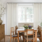 TWODRAPES Natural Pinch Pleated Linen Semi Sheer 84 Inch Curtains 2 Panels | Pinch Pleat Hooks Rings, Back Tab, Cream Ivory Birch, Boho Neutral, Textured Linen, Window Curtain for Living Room Bedroom