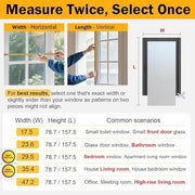 Dwersty Frosted Glass Window Privacy Film Decorative, 17.5" x 78.74"