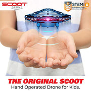 Force1 Scoot Hand Operated Drone for Kids or Adults - Hands Free Motion Sensor Mini Drones, Easy LED Indoor Rechargeable UFO Toy Flying Orb Ball Drone Toys for Boys and Girls (Blue)