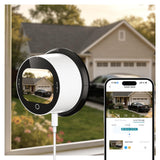 SOLIOM 2K Window Camera, LCD Touchscreen,24/7 Recording, 2.4&5GHz WiFi