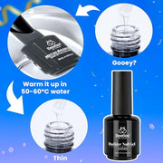 Beetles Builder Gel Set, 6 Colors Jelly Clear Pink Nude Building Gel, 8 in 1 for Instant Apex Thickening, Strengthening Weak Nails & Extension, Beginners DIY Salon at Home Gifts, UV LED Lamp Needed