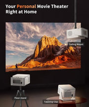 Magcubic HY350MAX Mini Projector, 600 ANSI, 4K Support, Auto Focus | Native 1080P Mini Portable Easy Setup 4-in-1 Auto WiFi 6 •BT5.4 • Android14 Movie Projector for Home Theater Outdoor
